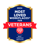 Most Loved Workplaces® for Veterans badge