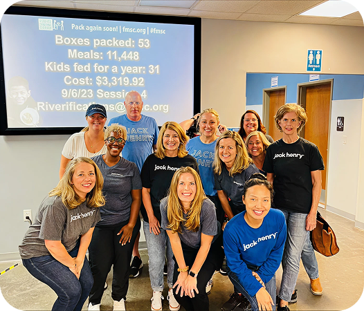 Jack Henry volunteer packing event — Feed My Starving Children