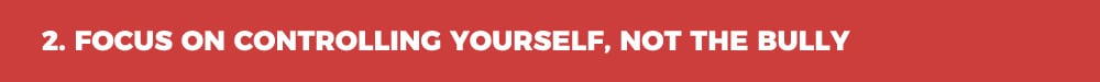 2. Focus on Controlling Yourself, Not the Bully