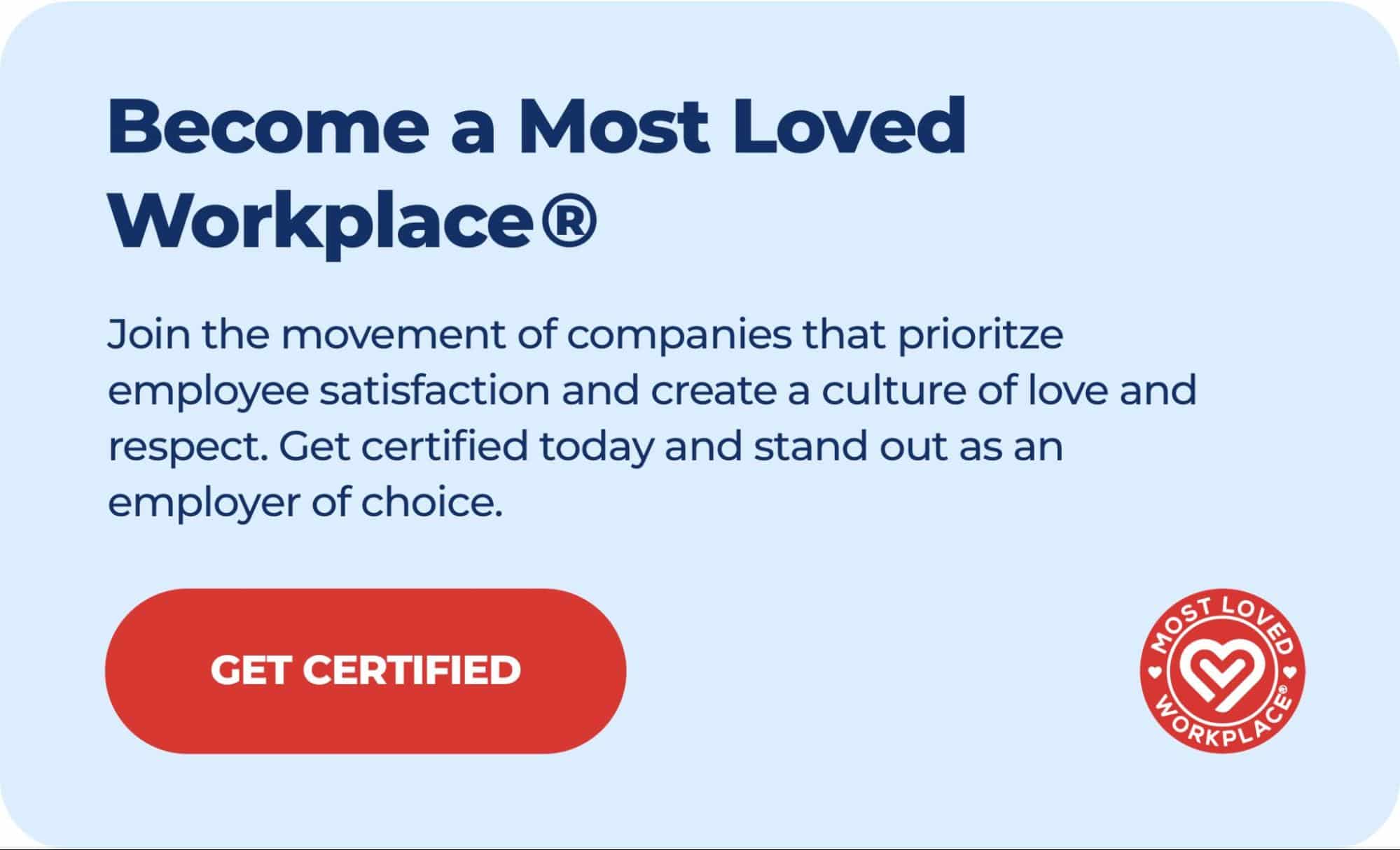 Become a most Loved Workplace