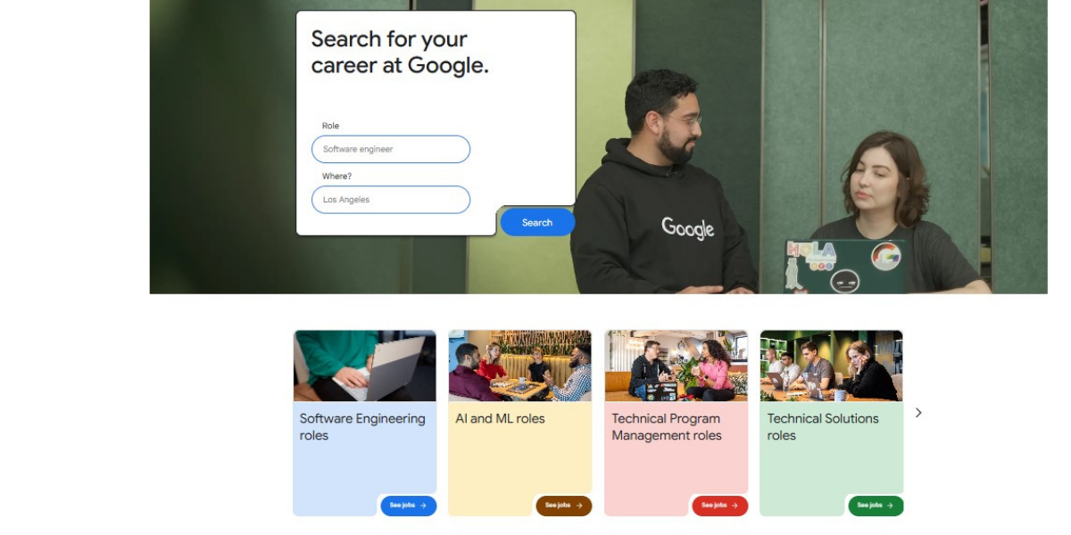 Google career page