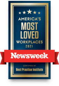 2021 Most Loved Workplace Newsweek Top 100 Badge