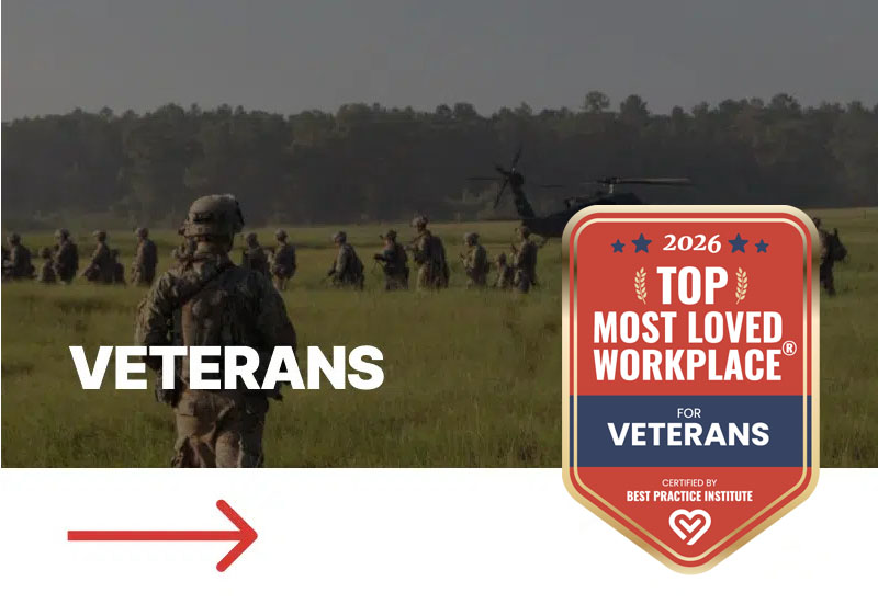 Top Most Loved Workplaces for Veterans 2026